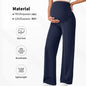 Plus Size Maternity Wide-Leg Pants Natural Color