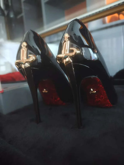High Heel Stiletto Pointed Leather Women Shoes