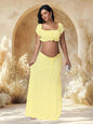 Maternity Photography Dress Set 2Pc Ruffles Tube Top Skirt