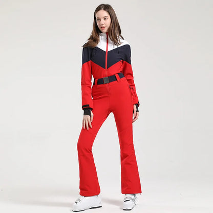 Gsou Women's Winter Snow Jumpsuit Waterproof Ski Suit