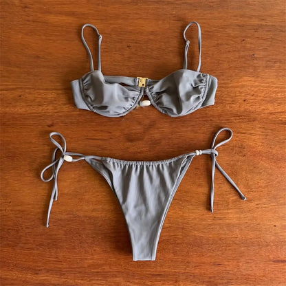 Dot Micro Bikini Women Swimwear Push Up Bathing Suit