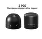 Red Wine Corks Champagne Bottle Stopper Set Black ABS Silicone