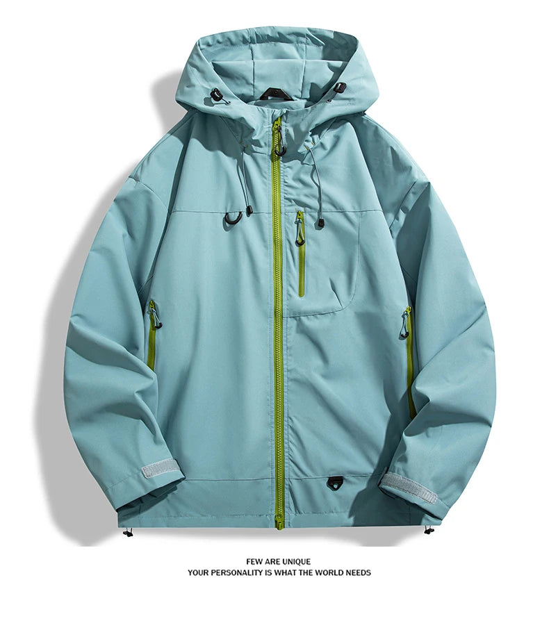 LNGXO Waterproof Windbreaker Jacket for Hiking and Camping