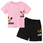 Kids Casual O-neck T-shirt and Pants Set