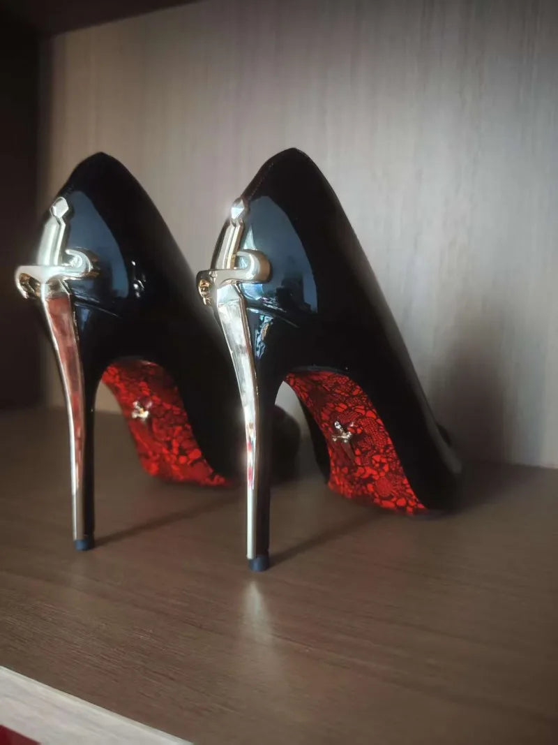 High Heel Stiletto Pointed Leather Women Shoes