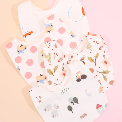4pcs Cotton Baby Adjustable Bibs Bandana Scarf