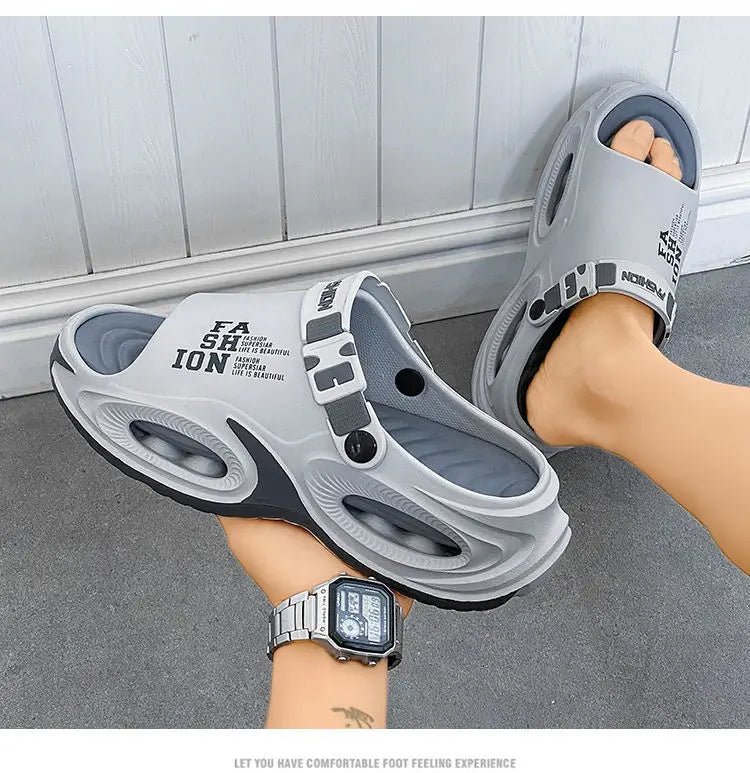 Men's Waterproof Slip On Sandals with Thick Sole