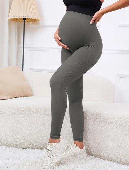 Womens Maternity Leggings Over Soft Polyester Activewear