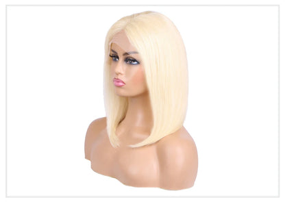 613 Blonde Bob Human Hair Lace Frontal Wig