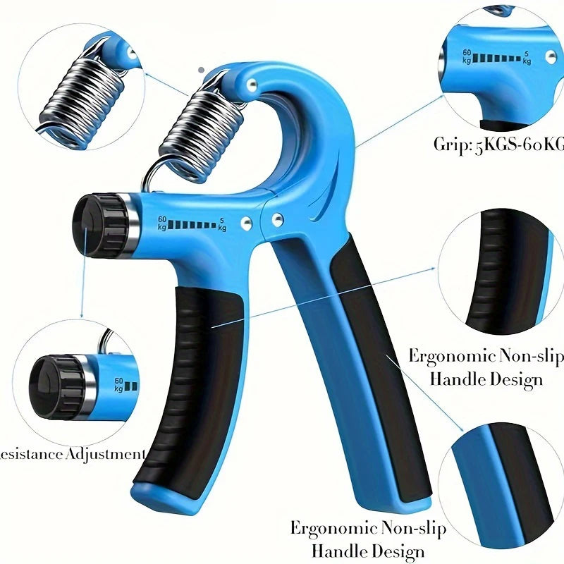 Adjustable Resistance Hand Grip Strengthener for All