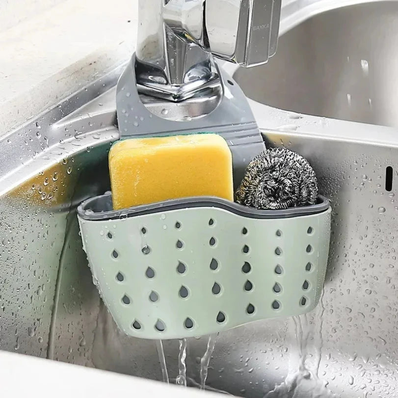 Kitchen Sink Drain Basket Silicone Holder Organizer