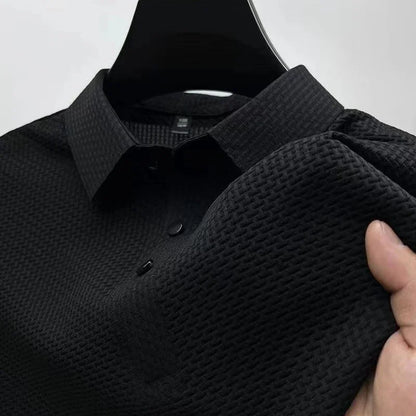 Men's Casual Short Sleeve Solid Color Polo Shirt