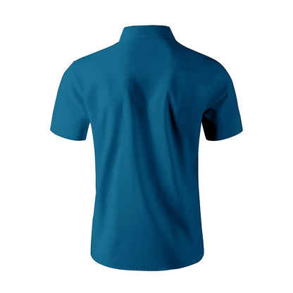 Men's Casual Short Sleeved Shirt Polyester Blend