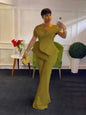 High Waist Strapless Jumpsuit with Rivet Collar for Women