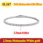 Moissanite Tennis Chain Bracelets 925 Sterling Silver