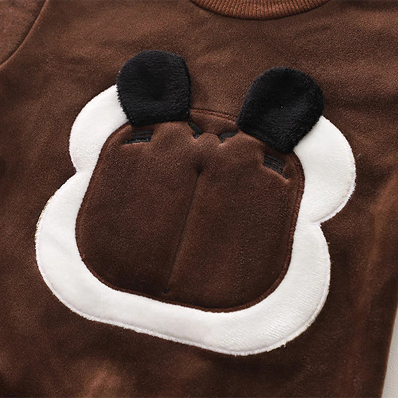 Baby Boys Fleece Hooded Jacket and Pants Set