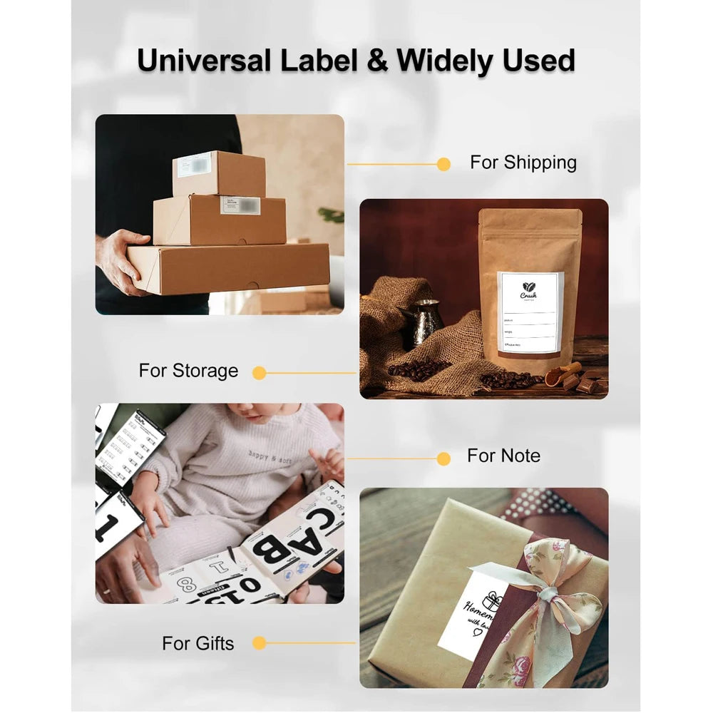 4x6 Inch Thermal Printer Paper White Labels for Shipping