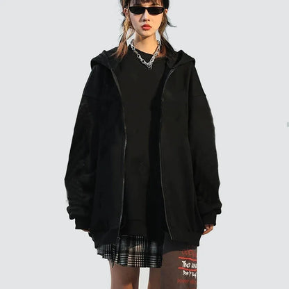 Zipper Hooded Sweatshirt for Men Casual Polyester