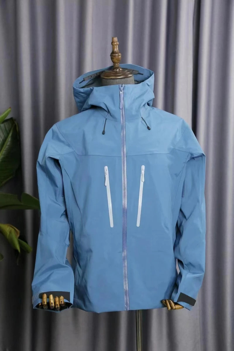Three Layer Waterproof Windbreaker Jacket for Camping