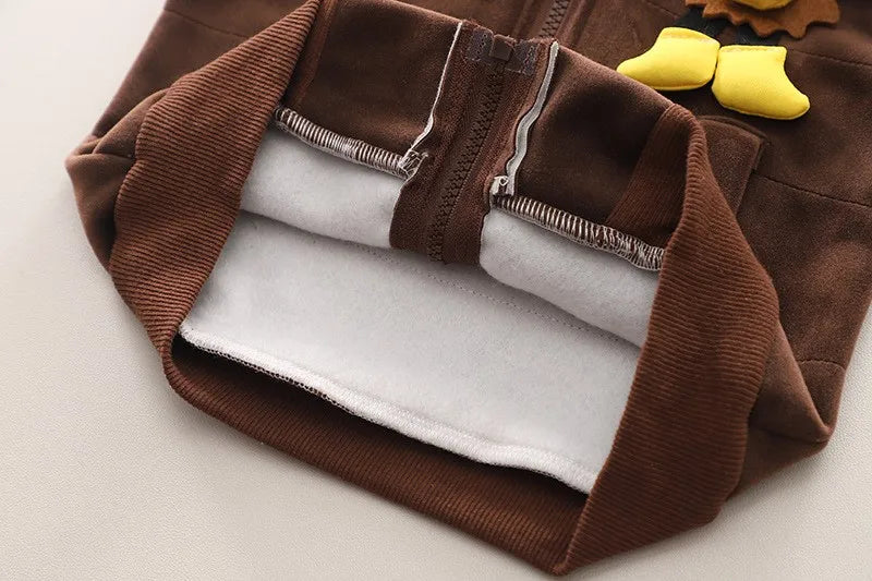 Baby Boys Fleece Hooded Jacket and Pants Set