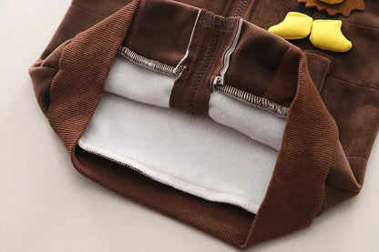 Baby Boys Fleece Hooded Jacket and Pants Set