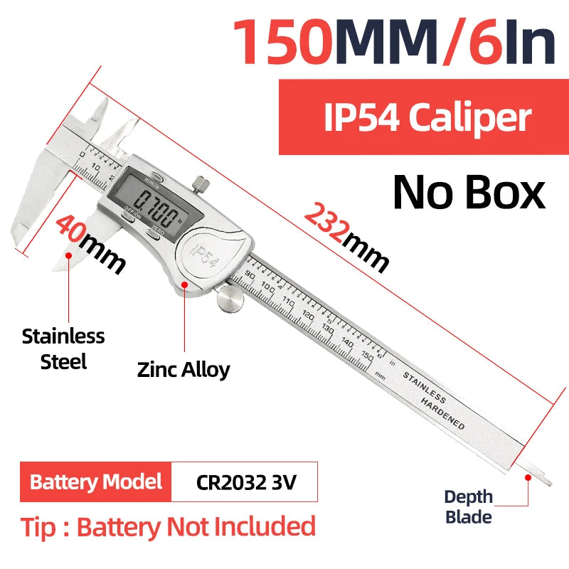 Digital Caliper Stainless Steel Thickness Gauge