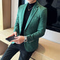 Men's Slim Fit Velvet Blazer Coat for Business and Weddings