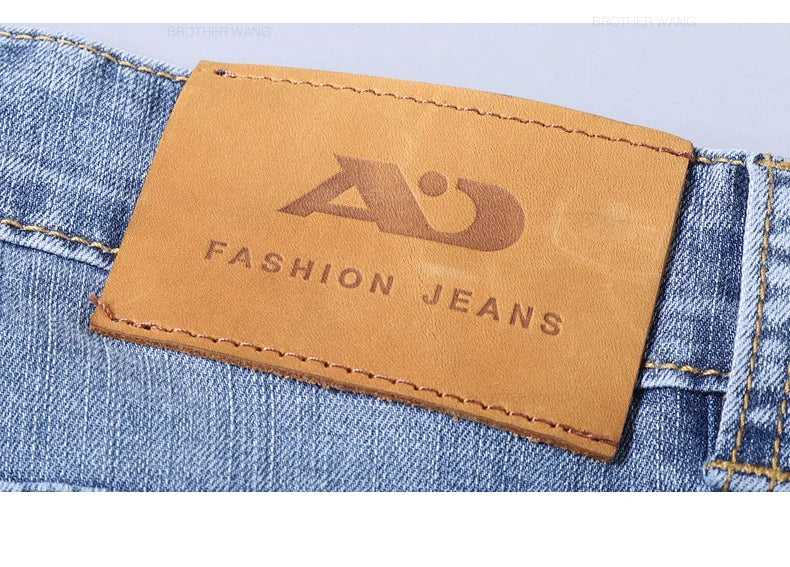 Light Blue Slim Jeans for Men in Stretch Denim