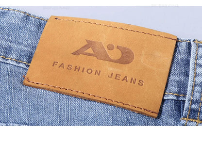Light Blue Slim Jeans for Men in Stretch Denim