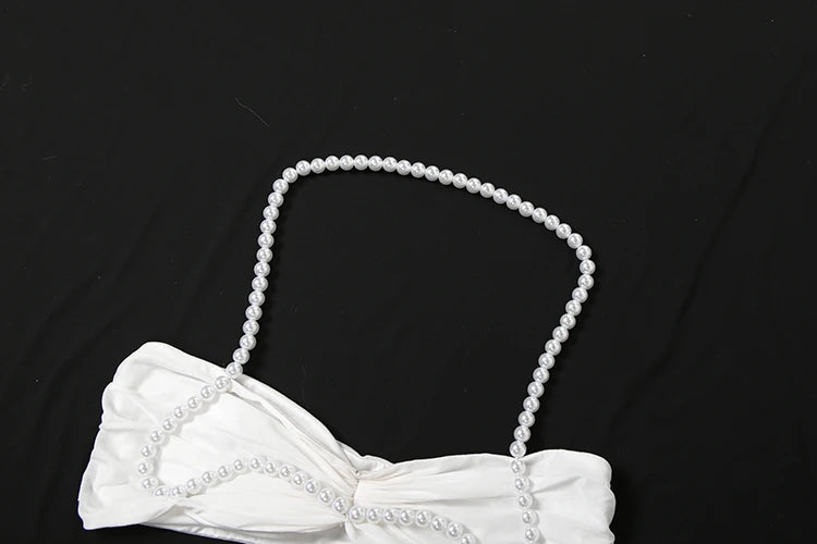 Sexy Bead Patchwork 2-Piece Set Women Halter Bra and Bottom