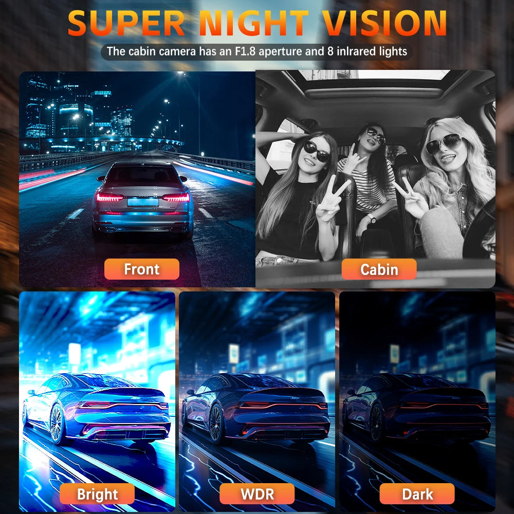 4 Lens 1080P Car DVR Video Recorder with Rear View Camera