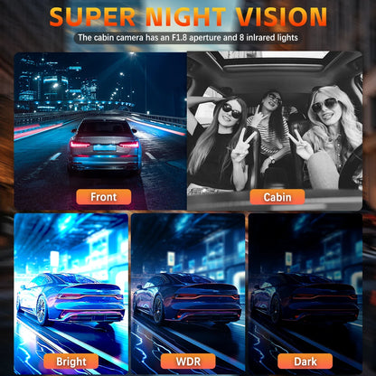 4 Lens 1080P Car DVR Video Recorder with Rear View Camera