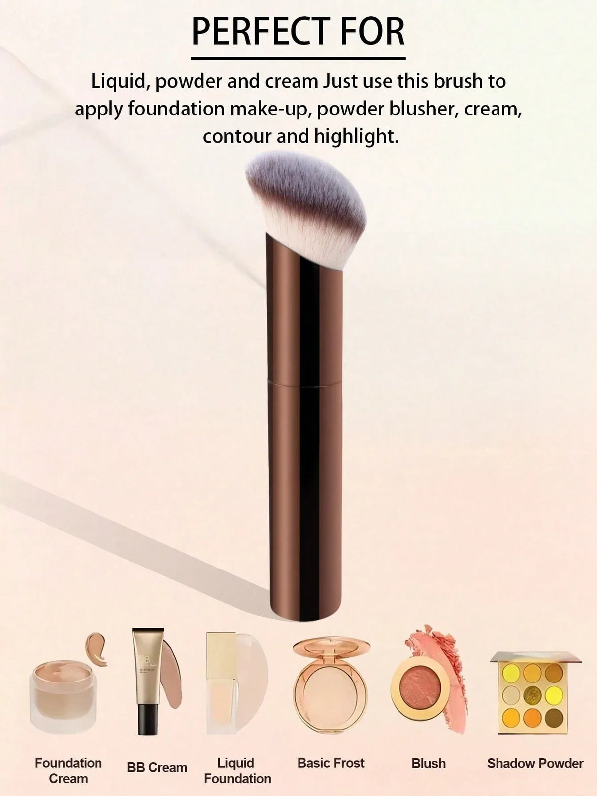 7pcs Makeup Brush Set with Wool Fiber Bristles