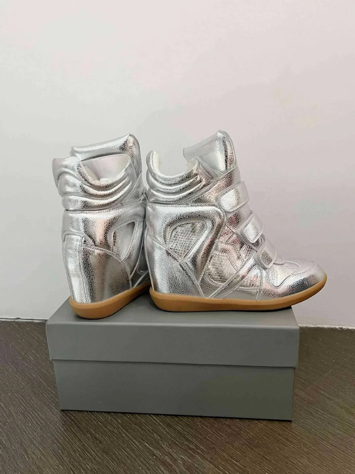Women's Genuine Leather Ankle Boots with Hidden Heel