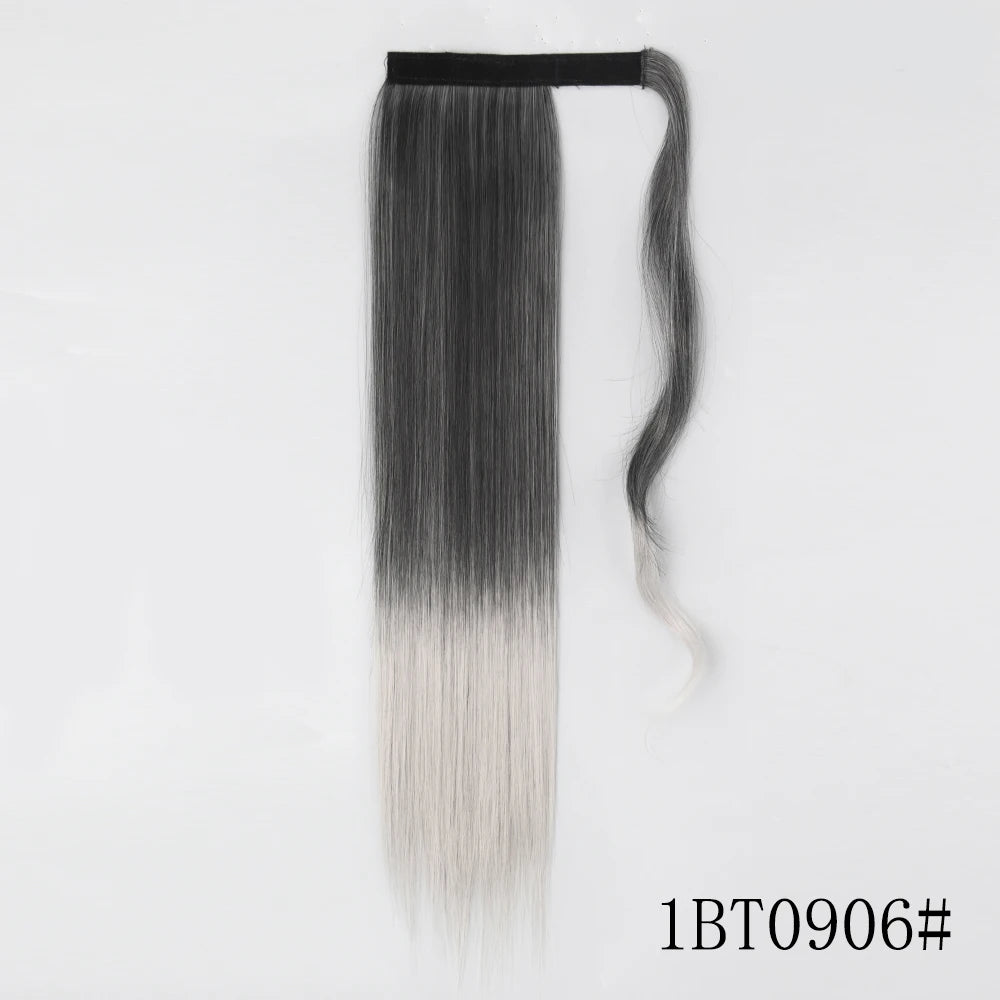 Long Straight Clip-in Ponytail Hair Extension Black