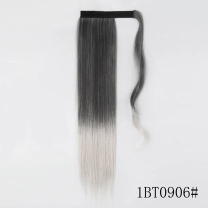 Long Straight Clip-in Ponytail Hair Extension Black