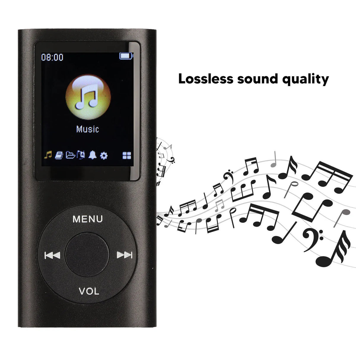 Aluminum Alloy Slim MP3 Player with 1.8 Inch LCD Screen