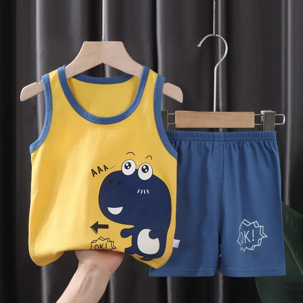 Cotton Summer Kids Clothing Set T-Shirt and Shorts