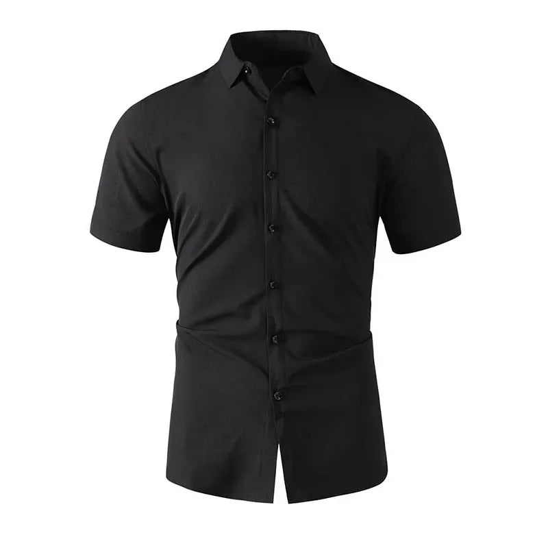 Men's Casual Short Sleeved Shirt Polyester Blend