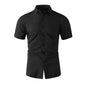 Men's Casual Short Sleeved Shirt Polyester Blend