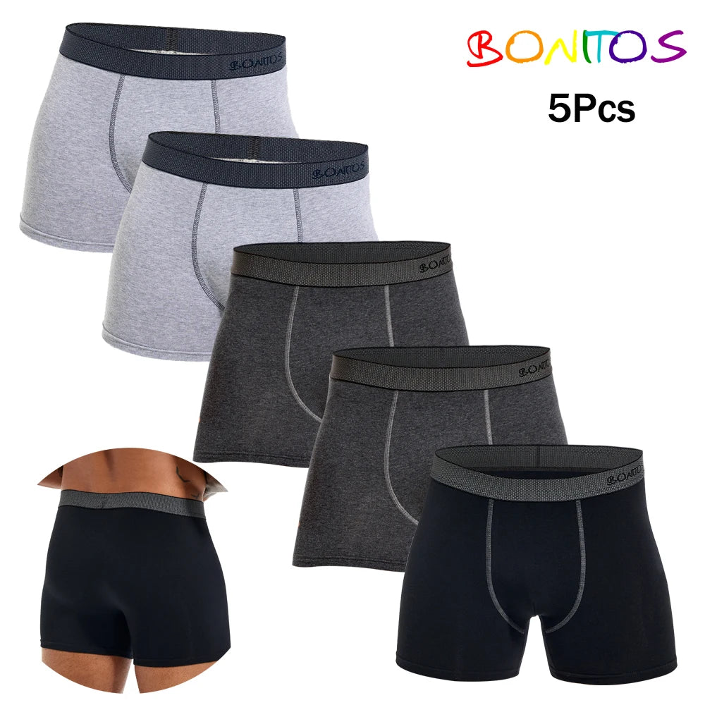 Men's Cotton Boxer Shorts Underwear Set of 5
