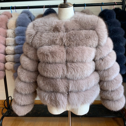4in1 Real Fox Fur Coat for Women