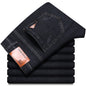 Men's Slim Black Denim Jeans with Slight Stretch