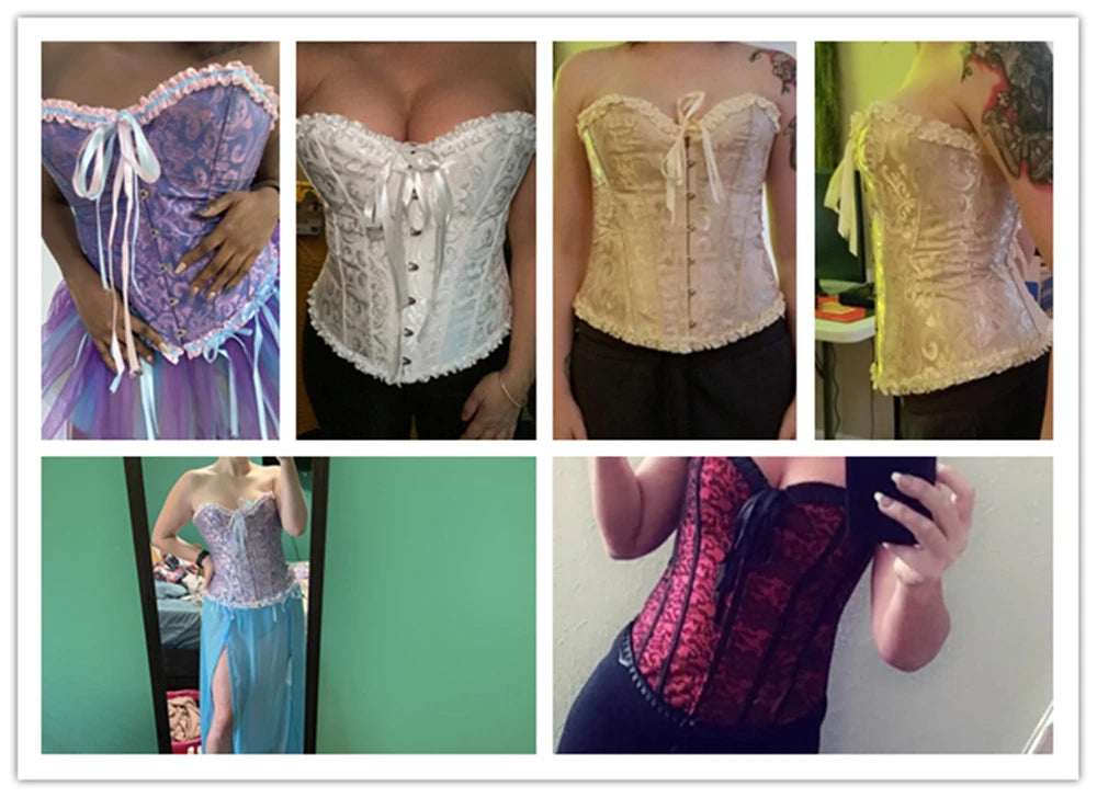 Gothic Lace Up Corset Shapewear for Women