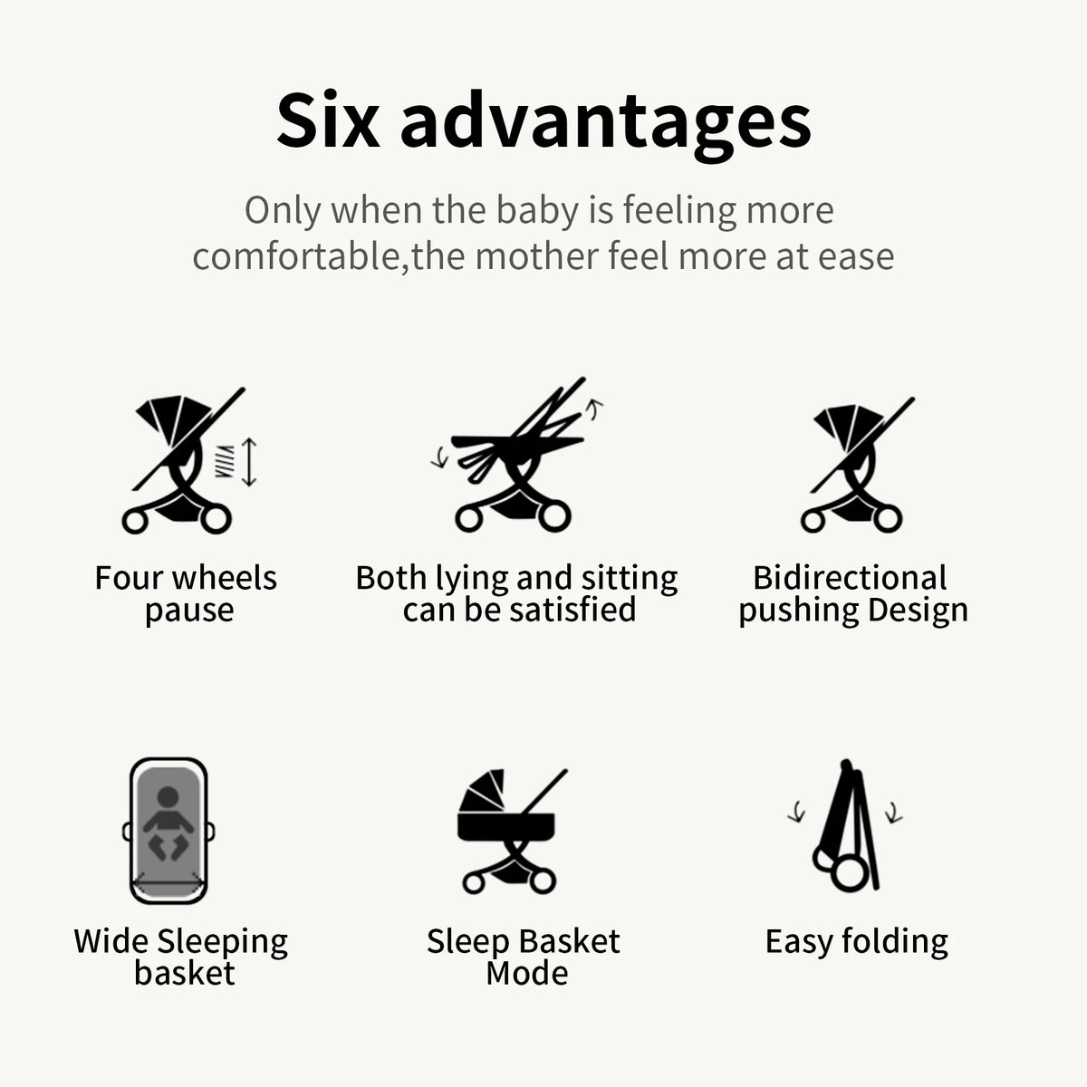 Lightweight 3 in 1 Baby Stroller Travel System