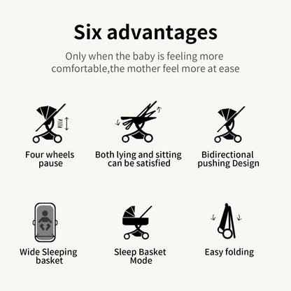 Lightweight 3 in 1 Baby Stroller Travel System