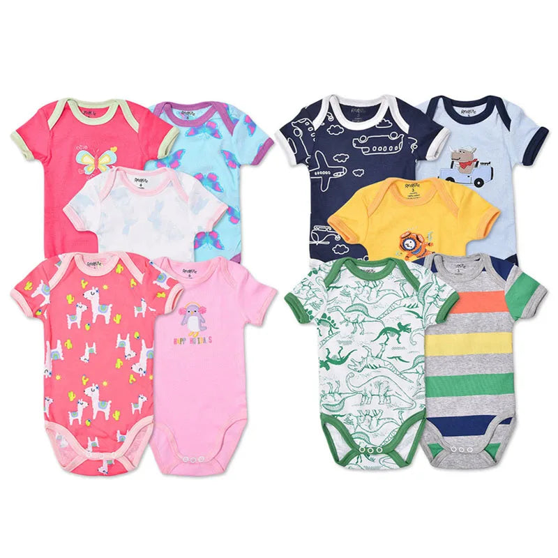 Cotton Short Sleeve Jumpsuit for Infants