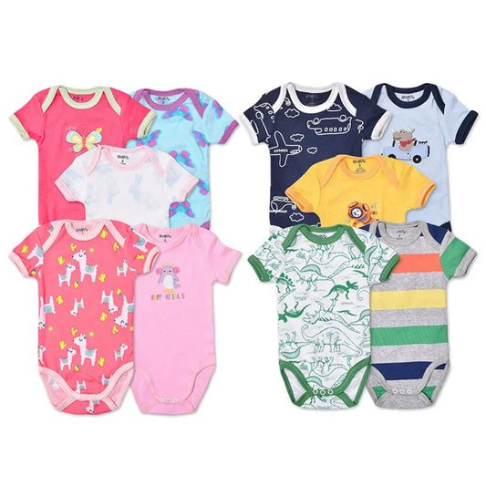 Cotton Short Sleeve Jumpsuit for Infants