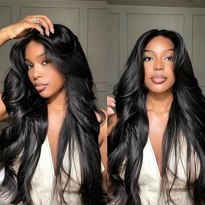 42 Inch 250% Density Body Wave Lace Front Wig Black