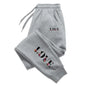 Womens LOVE Letter Print Casual Sweatpants